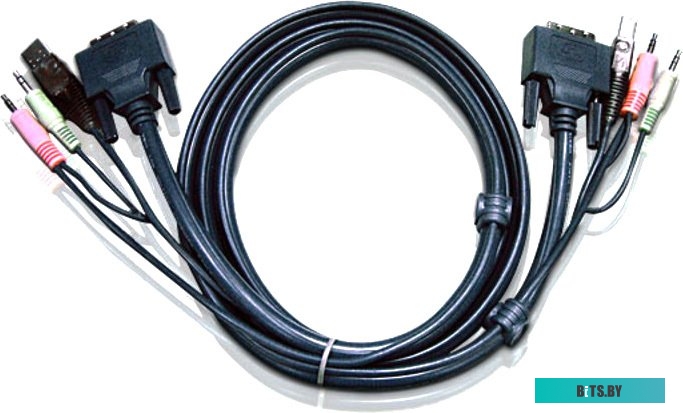 Кабель ATEN 2L-7DX2U 1.8M USB DVI-I/VGA  KVM