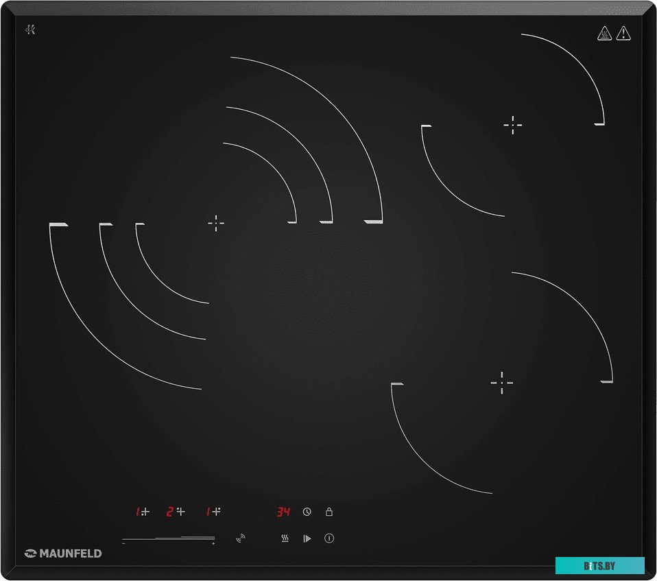 КА-00021620 Электрическая варочная панель MAUNFELD CVCE593STBK LUX,  Hi-Light,  независимая,  черный