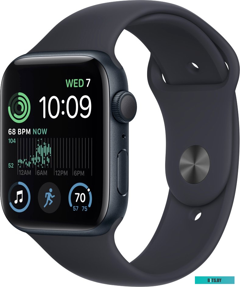 Умные часы Apple Watch SE 2 40 мм (алюминиевый корпус, полуночный/полуночный, спортивный силиконовый ремешок S/M) 