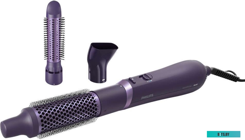 BHA305/00 Фен-щетка Philips/ Фен-щетка Philips, мощность 800 Вт, 2 скорости, 3 режима нагрева, кератиновое керамическоге покрытие, ионный уход, 3 наса