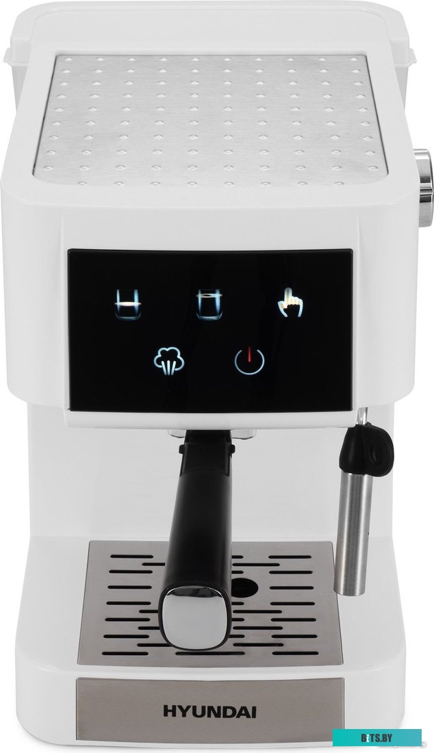 HEM-3203 Кофеварка рожковая Hyundai HEM-3203 1000Вт белый/серебристый
