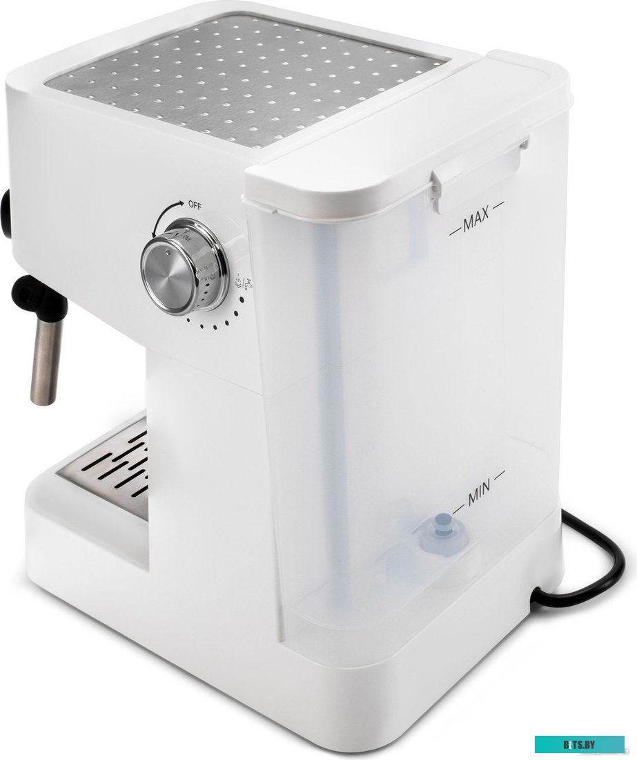 HEM-3203 Кофеварка рожковая Hyundai HEM-3203 1000Вт белый/серебристый