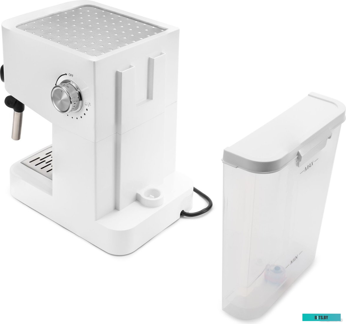 HEM-3203 Кофеварка рожковая Hyundai HEM-3203 1000Вт белый/серебристый