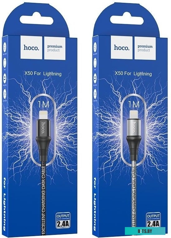 Кабель Hoco X50 Lightning (черный)