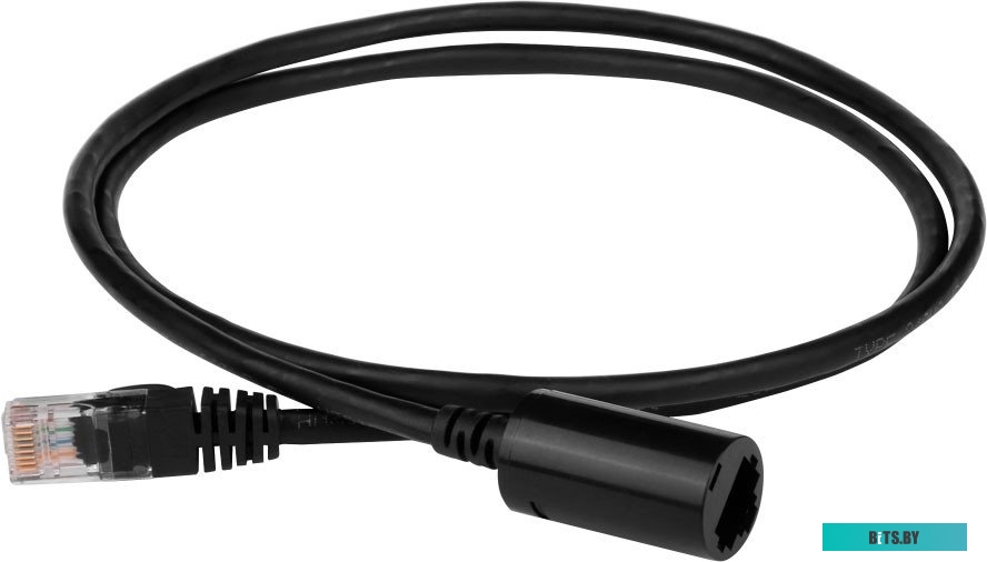 LAN-PCEXT/U5E-2.0-BK Удлинитель патч-корда UTP кат.5E, розетка RJ45 - вилка RJ-45, 2.0 м, черный
