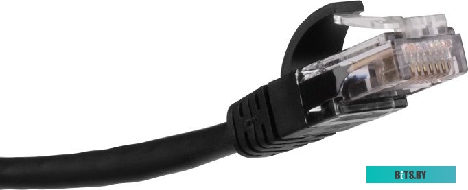 LAN-PCEXT/U5E-2.0-BK Удлинитель патч-корда UTP кат.5E, розетка RJ45 - вилка RJ-45, 2.0 м, черный