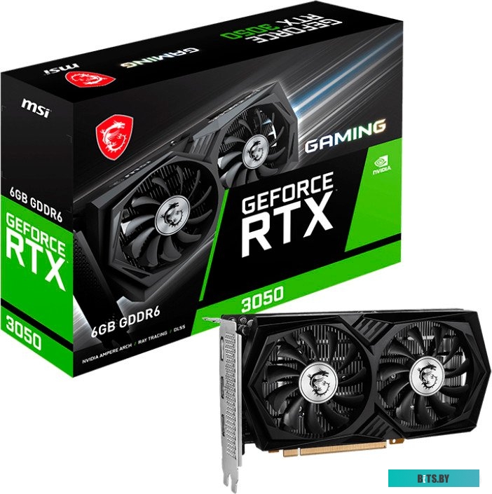 Видеокарта MSI RTX 3050 GAMING X 6G NVIDIA GeForce RTX 3050 6Gb 96bit GDDR6