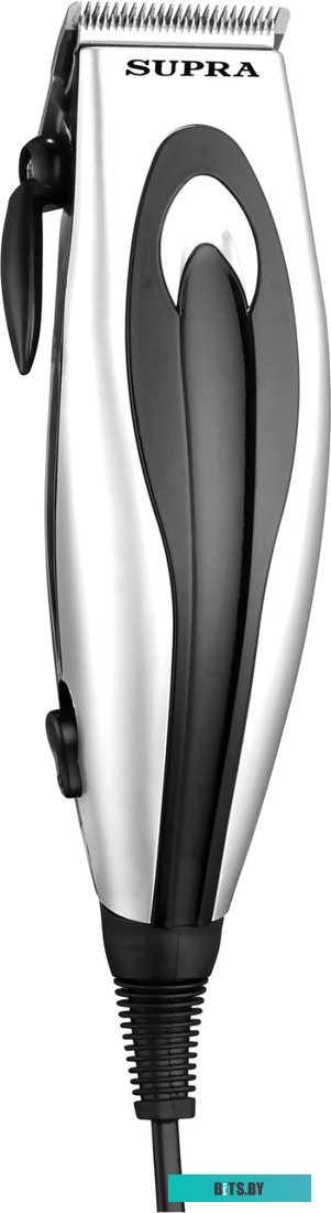 HCS-711 Машинка для стрижки Supra HCS-711 черный/серебристый 12Вт (насадок в компл:4шт)