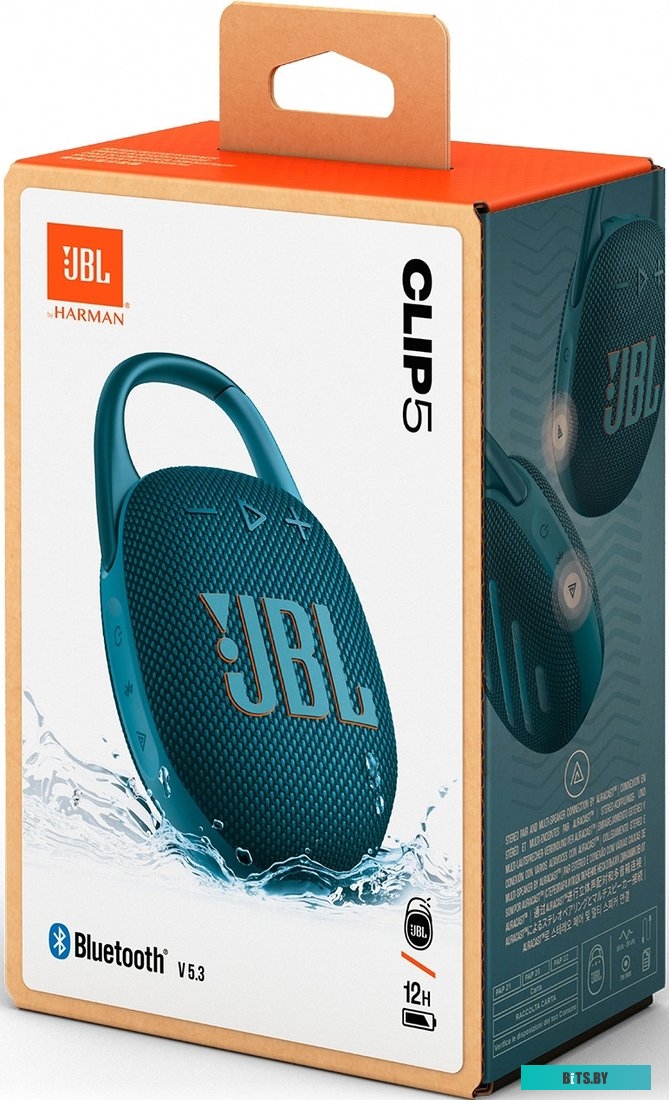 Портативная Bluetooth колонка JBL Clip 5 (синий) 1200130010187