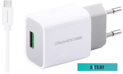 Сетевое зарядное Atomic U2 microUSB (белый)
