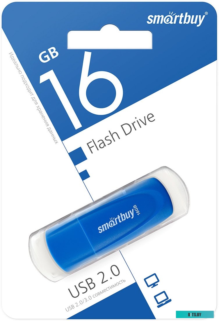 Флеш-диск SMARTBUY Scout 16 GB, синий, SB016GB2SCB