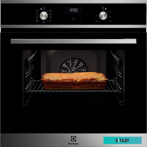 EOF5C50BX Встраиваемая электрическая духовка ELECTROLUX/ Духовой шкаф SurroundCook, основной цвет - черный+нержавеющая сталь, утапливаемые переключате