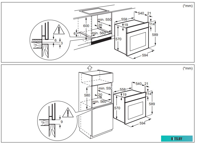EOF5C50BX Встраиваемая электрическая духовка ELECTROLUX/ Духовой шкаф SurroundCook, основной цвет - черный+нержавеющая сталь, утапливаемые переключате