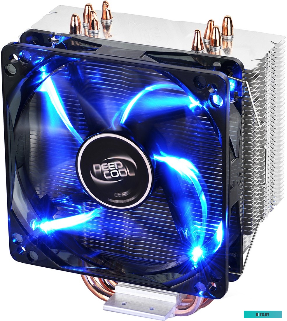 Кулер Deepcool Universal GammaXX 400 (S-2011/1155/1366/775/AM3+/FM2, 900-1500RPM, 21.4-32.1dBA, 60.29CFM, Cu+Al+4HP, PWM, Blue LED) RTL