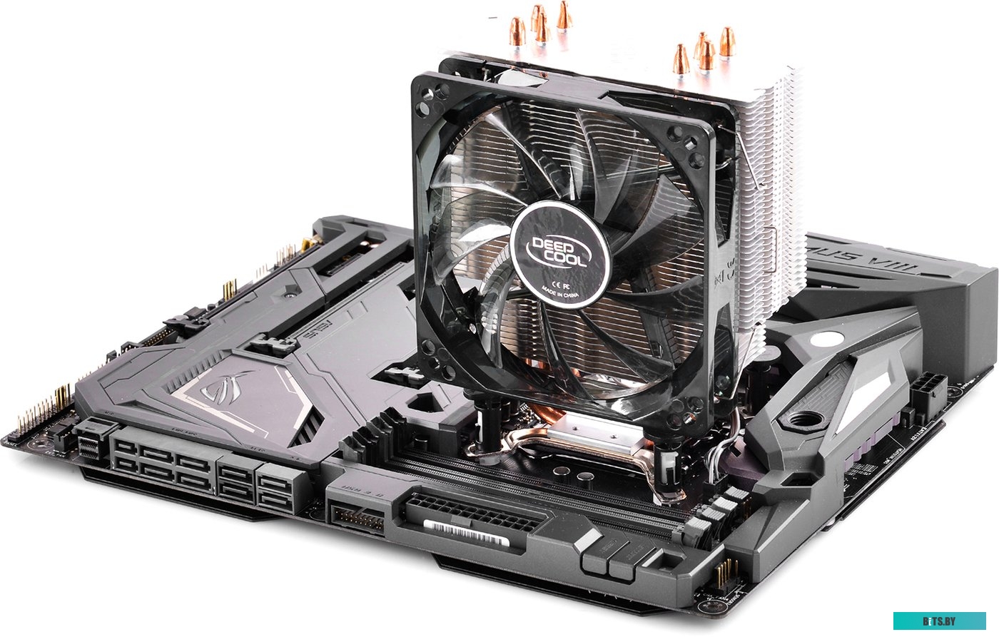 Кулер Deepcool Universal GammaXX 400 (S-2011/1155/1366/775/AM3+/FM2, 900-1500RPM, 21.4-32.1dBA, 60.29CFM, Cu+Al+4HP, PWM, Blue LED) RTL