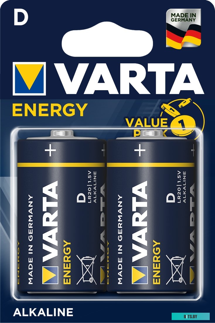 Батарейки Varta Energy D 2 шт.