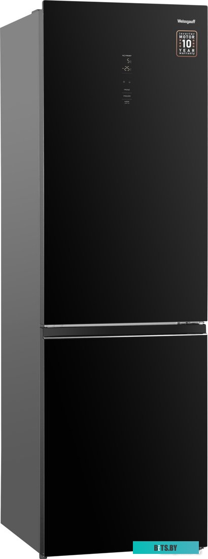 WRK2000TotalNoFrostInverterBlackGlass Weissgauff WRK 2000 Total NoFrost Inverter Black Glass