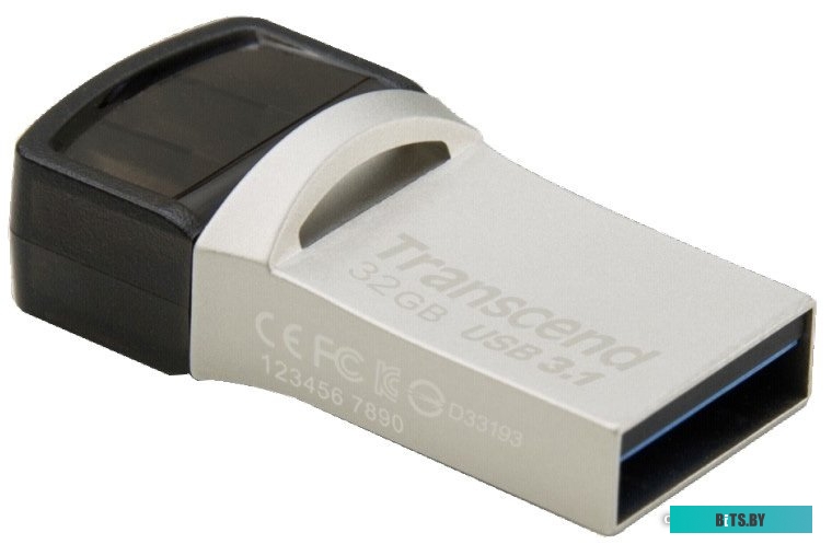 USB накопитель (Флешка) Transcend JetFlash 890S USB3.1 + Type-C 32GB [TS32GJF890S]