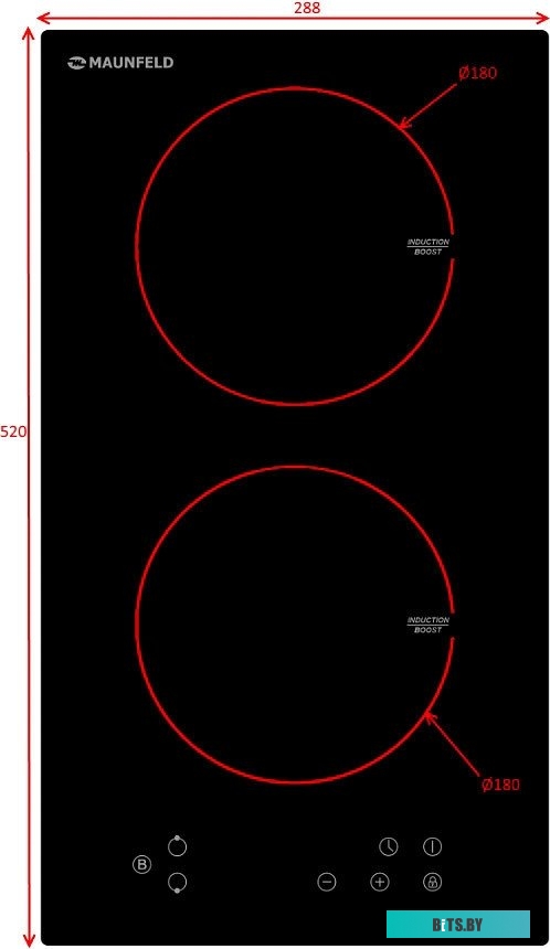 EVI.292-BK Электрическая индукционная панель MAUNFELD EVI.292-BK
