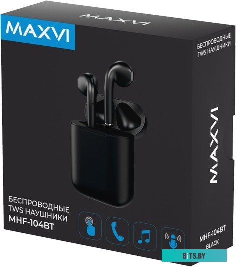Беспроводные наушники Maxvi MHF-104BT черный