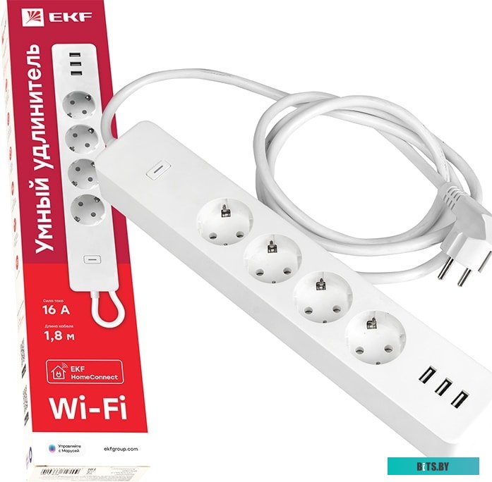 Сетевой фильтр (удлинитель) EKF Connect RCE-1-WF