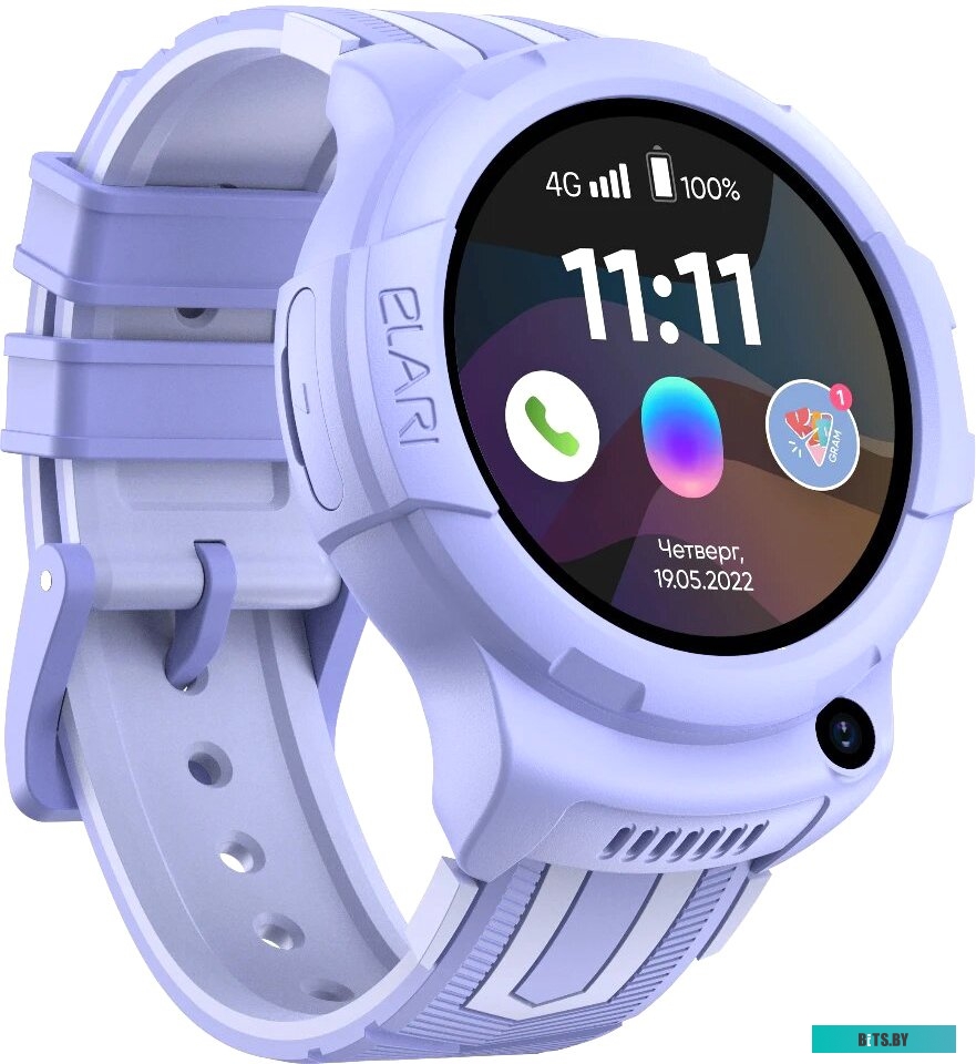 Умные часы детские ELARI KidPhone 4G Wink (сиреневый)