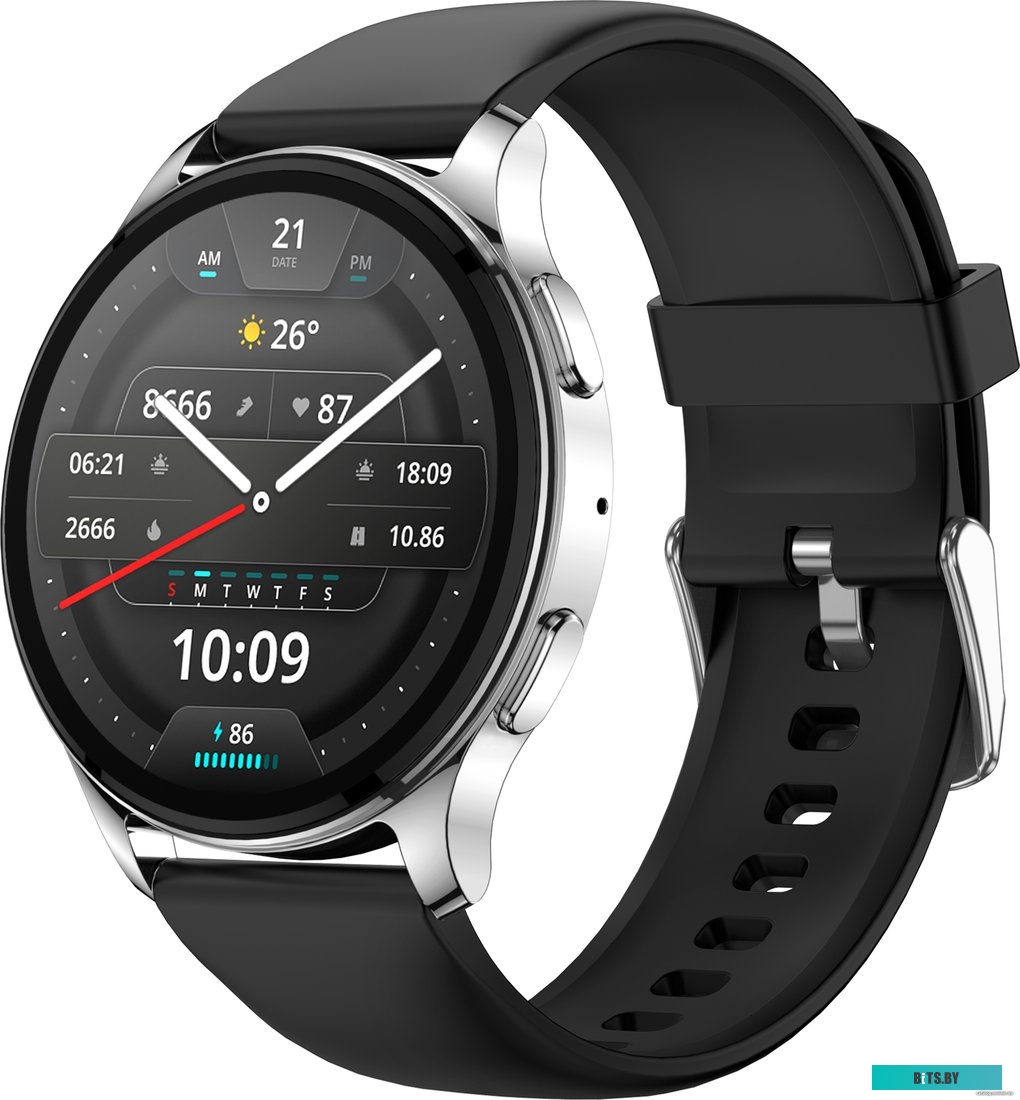 Умные часы Amazfit POP 3R (серебристый, силиконовый ремешок)