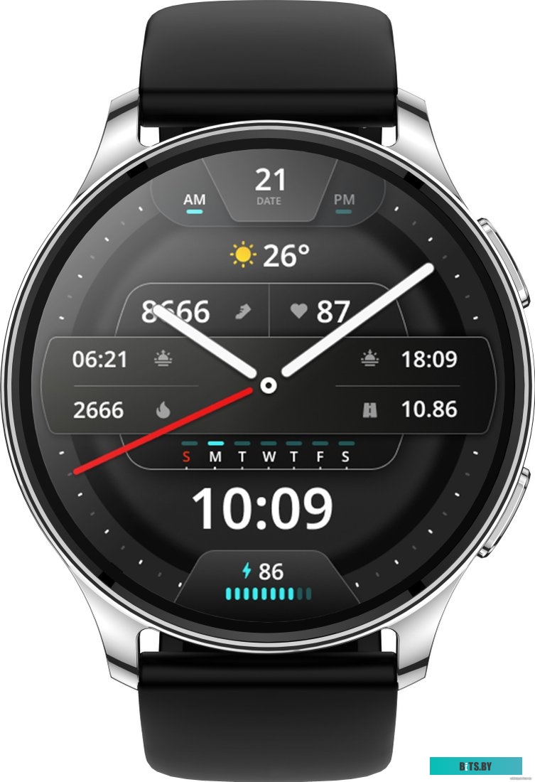Умные часы Amazfit POP 3R (серебристый, силиконовый ремешок)
