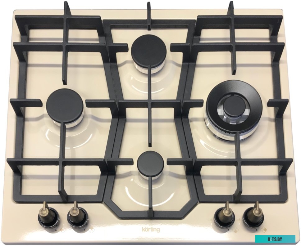 HG 631 CTRB Встраиваемая варочная панель/ Газовая варочная панель 60см в ретро-дизайне, 4 высокоэффективные конфорки, WOK- сверхмощная конфорка, автом