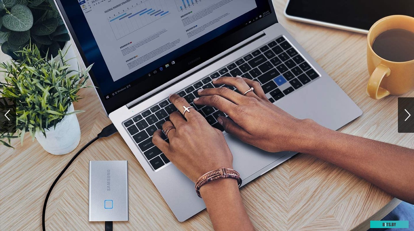 Внешний жесткий диск Samsung T7 Touch 1TB (серебристый) <MU-PC1T0S/WW>