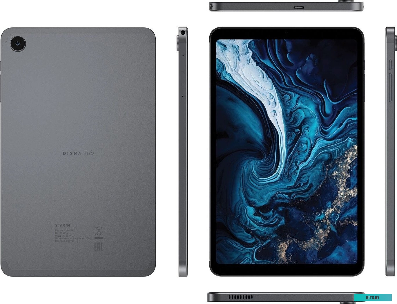 AS8001PL Планшет DIGMA PRO STAR 14 8.4",  4GB, 64GB, 3G,  LTE,  Android 13 серый [as8001pl]
