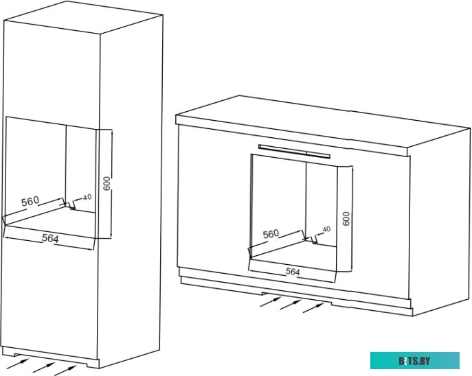 КА-00015446 Духовой шкаф MAUNFELD EOEC.564B,  черный