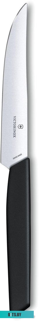 6.9003.12 Нож кухонный Victorinox Swiss Modern, столовый, для стейка, 120мм, заточка прямая, стальной, черный [6.9003.12]