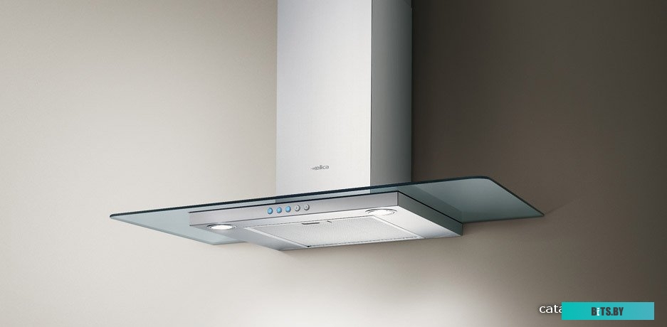 68516391A Вытяжка каминная Elica Flat GLASS IX/A/60,  нержавеющая сталь,  кнопочное управление [68516391a]
