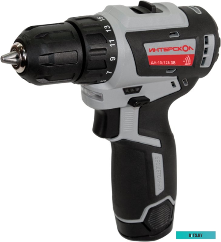757.2.2.45 Дрель-шуруповерт Интерскол ДА-10/12В 38, 2.5Ач,  с двумя аккумуляторами [757.2.2.45]