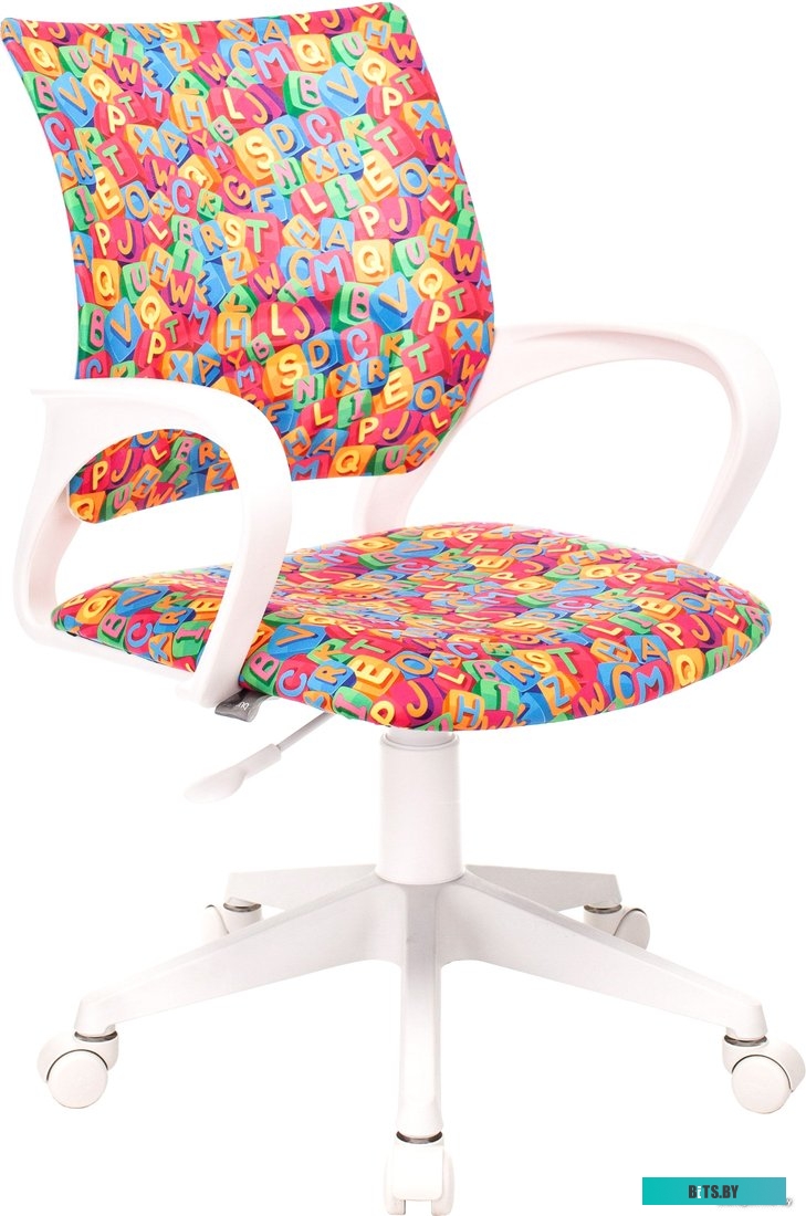 BUROKIDS 1 W-STICKPK Кресло детское Бюрократ BUROKIDS 1 W, на колесиках, ткань, малиновый [burokids 1 w-stickpk]