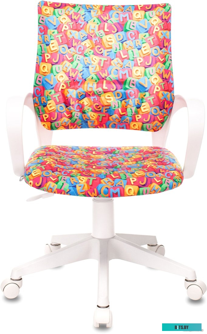 BUROKIDS 1 W-STICKPK Кресло детское Бюрократ BUROKIDS 1 W, на колесиках, ткань, малиновый [burokids 1 w-stickpk]