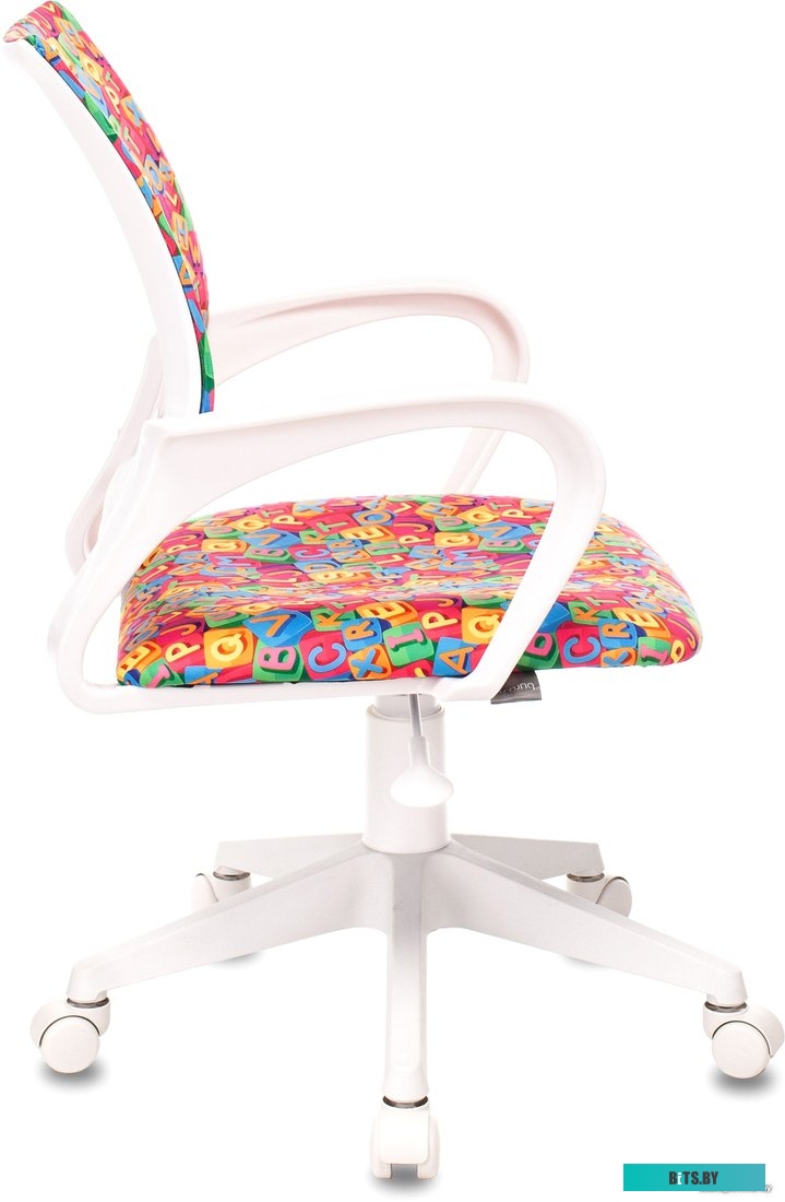 BUROKIDS 1 W-STICKPK Кресло детское Бюрократ BUROKIDS 1 W, на колесиках, ткань, малиновый [burokids 1 w-stickpk]