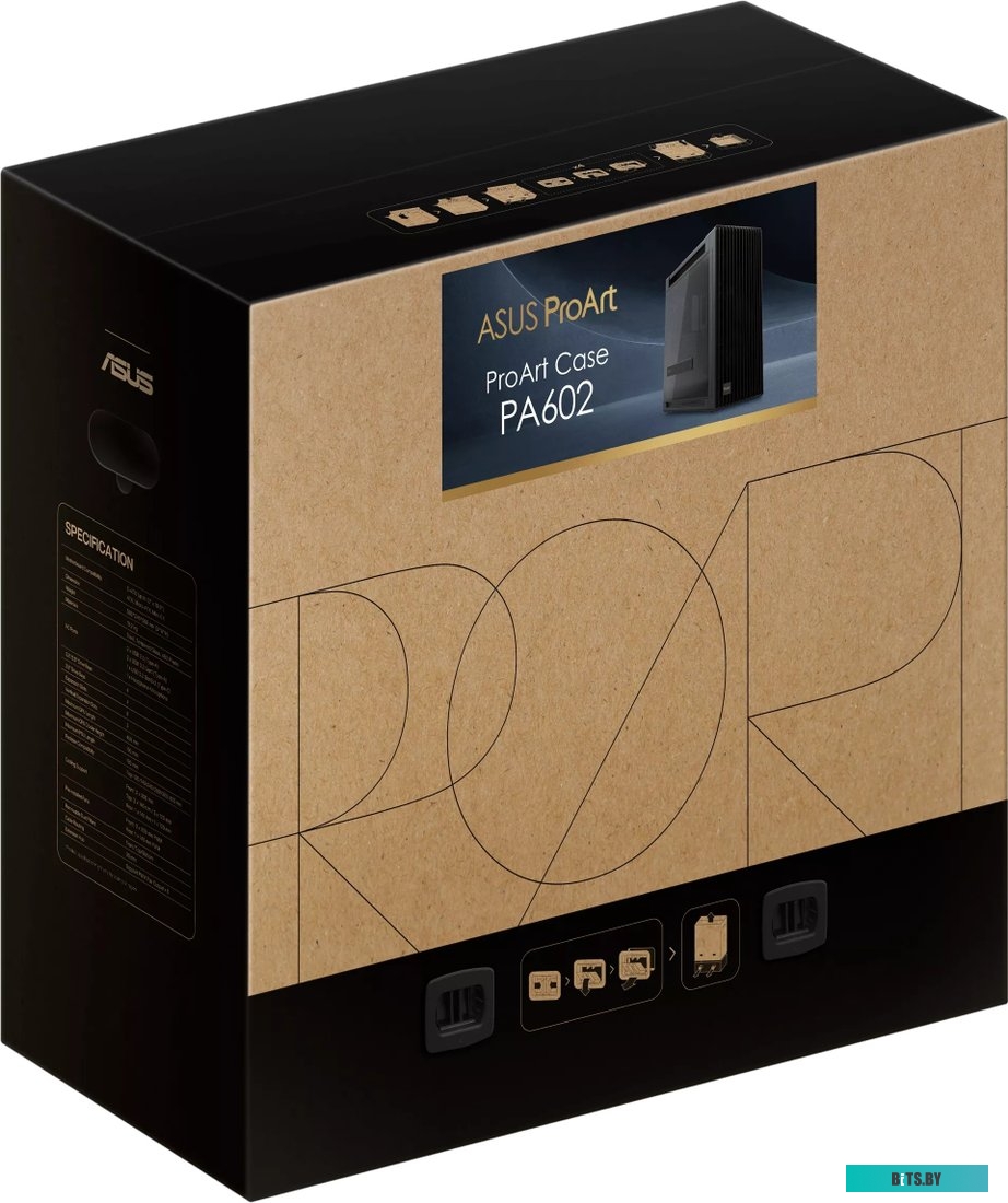 90DC00J0-B09000 Корпус ASUS PROART PA602 TG ARGB BLACK PA602/BLK/TG (90DC00J0-B09000)