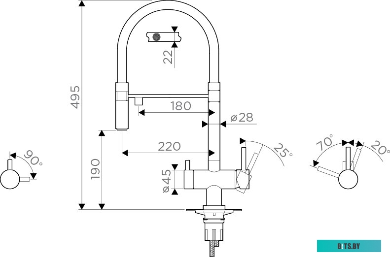 42699401 Ролик захвата из кассеты OKI C9600/9650/9800/9850 (42699401)