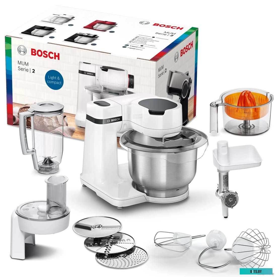 MUMS2EW40 Кухонная машина Bosch MUMS2EW40,  белый