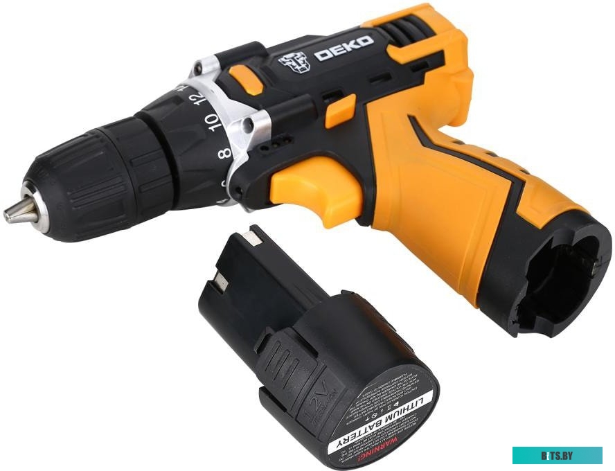063-4117 Дрель-шуруповерт DEKO DKCD12FU-Li-Ion, 1.5Ач,  с двумя аккумуляторами [063-4117]