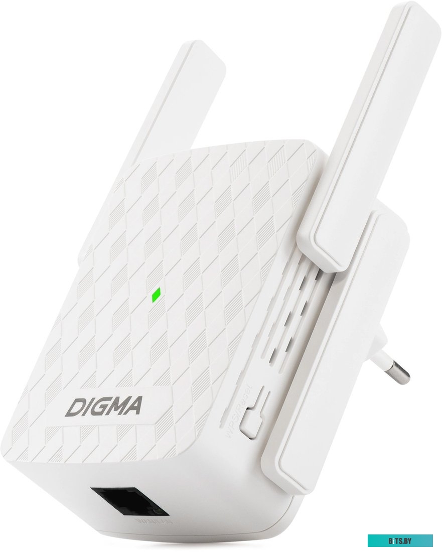 Повторитель беспроводного сигнала Digma D-WR310V2, белый