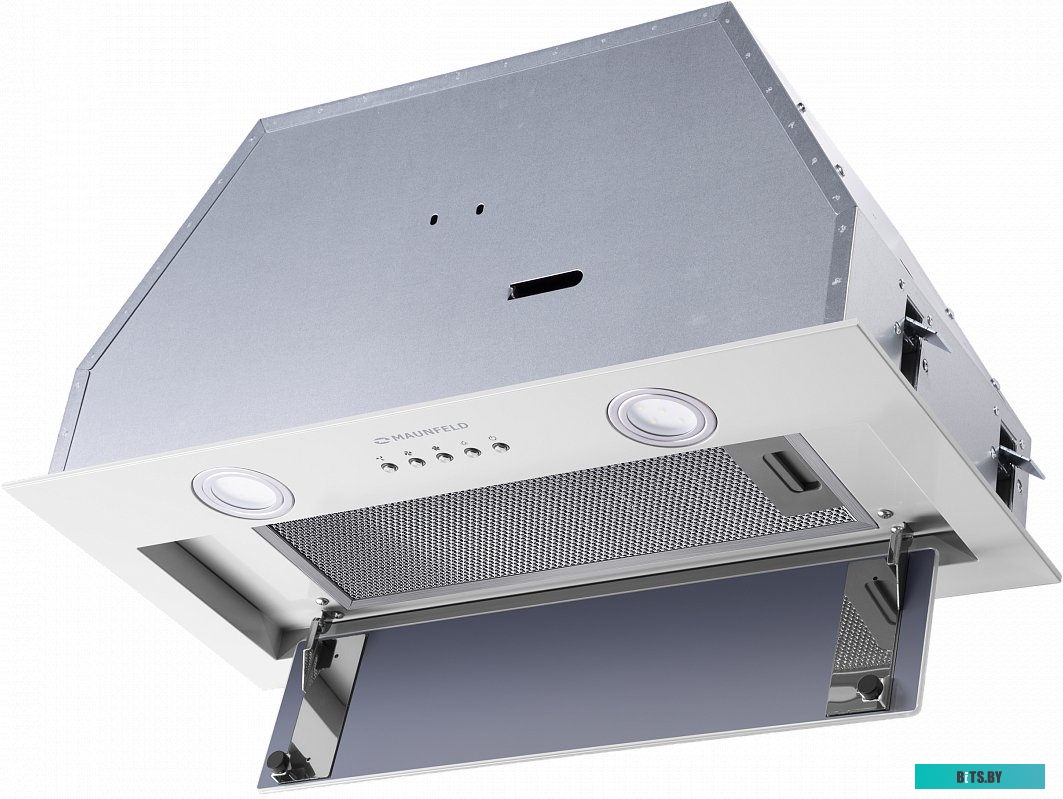 КА-00014211 Встраиваемая вытяжка MAUNFELD Trapeze 602IG, управление кнопочное, белый [ка-00014211]