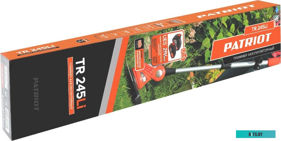 250205245 Триммер электрический Patriot TR 245 UES,  аккумуляторный,  21В,  2Ач,  с ЗУ [250205245]