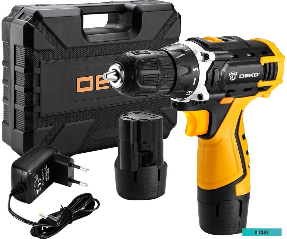 063-4094 Дрель-шуруповерт DEKO DKCD12FU-Li, 2Ач,  с двумя аккумуляторами [063-4094]