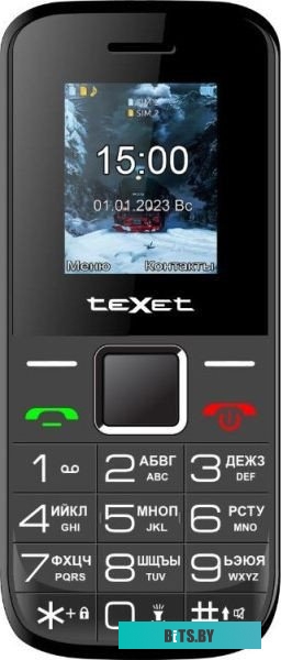 Кнопочный телефон TeXet TM-206 (черный)