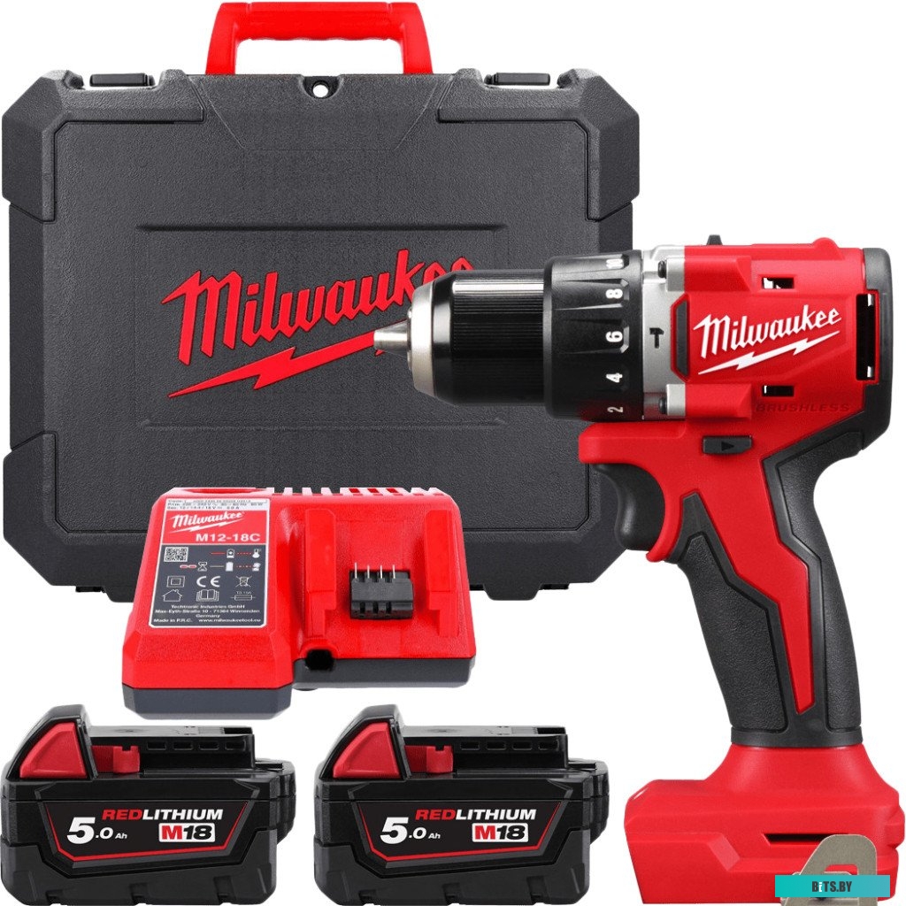 4058546476977 4933492826 Milwaukee M18 M18BLPDRC-502C 4933492826 (с 2-мя АКБ 5 Ач, кейс)