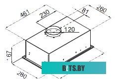КА-00014758 Встраиваемая вытяжка MAUNFELD Crosby Singl 5028, управление кнопочное, белый [ка-00014758]