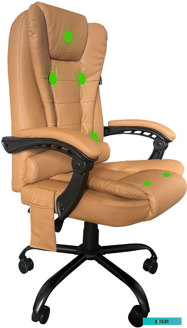 CS-CHR-OC05M-BR Кресло Cactus с вибромассажем CS-CHR-OC05M-BR, на колесиках, эко.кожа, темно-коричневый